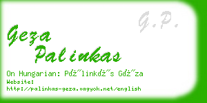 geza palinkas business card